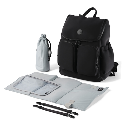 OiOi - Signature Nappy Backpack - Black Neoprene