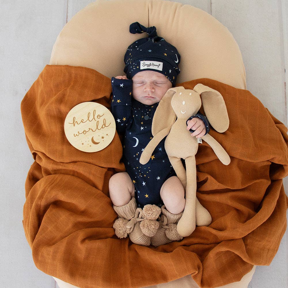 Snuggle Hunny - Hazelnut Organic Cotton Knit Booties