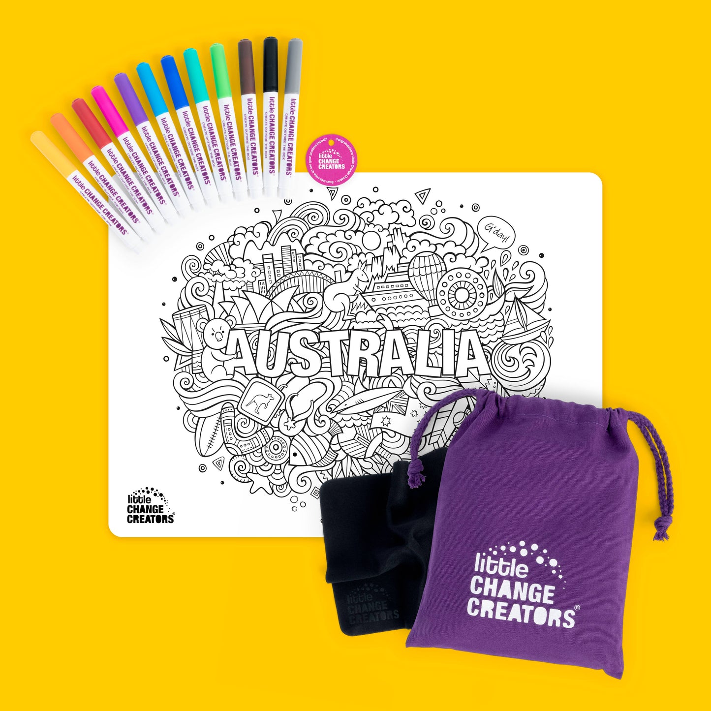 Little Change Creators - AUSTRALIA | Re-FUN-able™ Reusable Colouring + Doodle Mat
