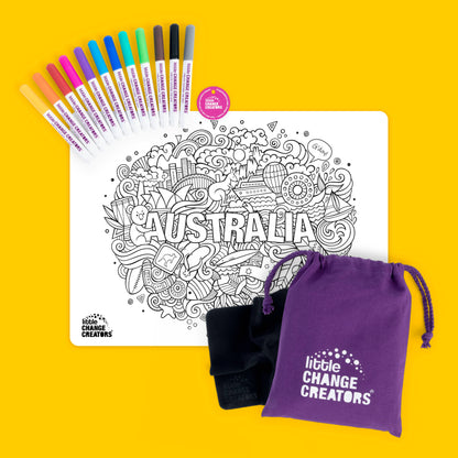 Little Change Creators - AUSTRALIA | Re-FUN-able™ Reusable Colouring + Doodle Mat
