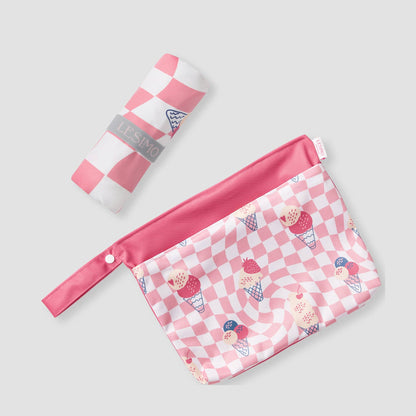 LESIMO - Sand Free Kids Hooded Towel - Ice Cream