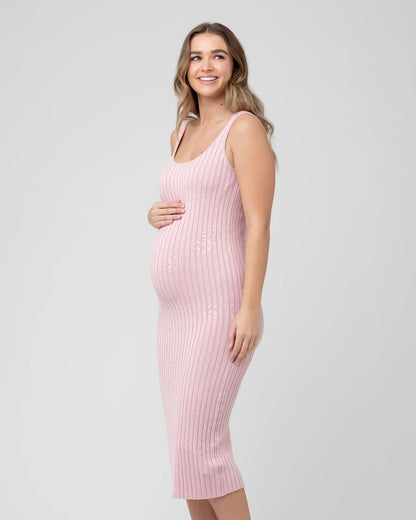 Ripe Maternity - Carmen Rib Knit Dress  Pink