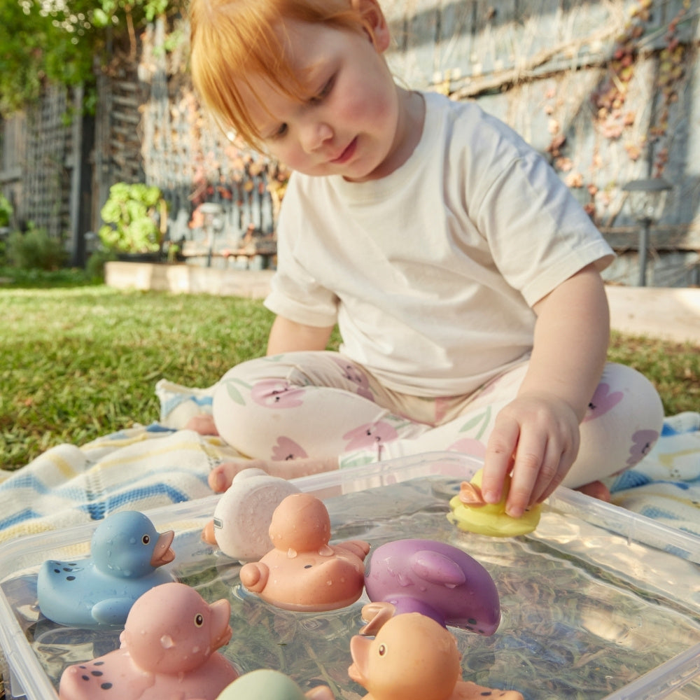 Eco-friendly bath toys styled