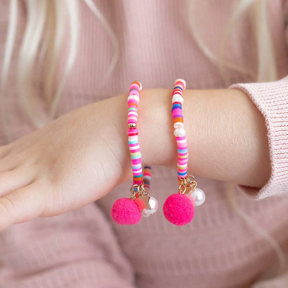 Lauren Hinkley Australia - Rainbow Bracelet with Pom Pom and Pearl