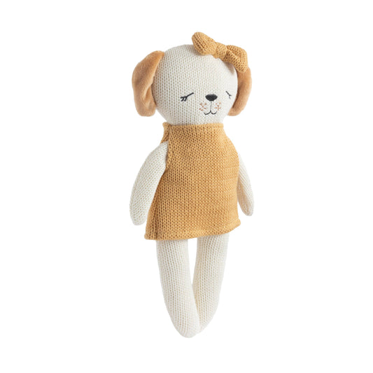 Living Textiles - Knitted Animal Toy- Paula the Puppy