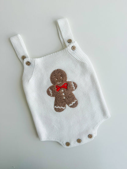 Petite + Co - GINGERBREAD SHERPA ROMPER