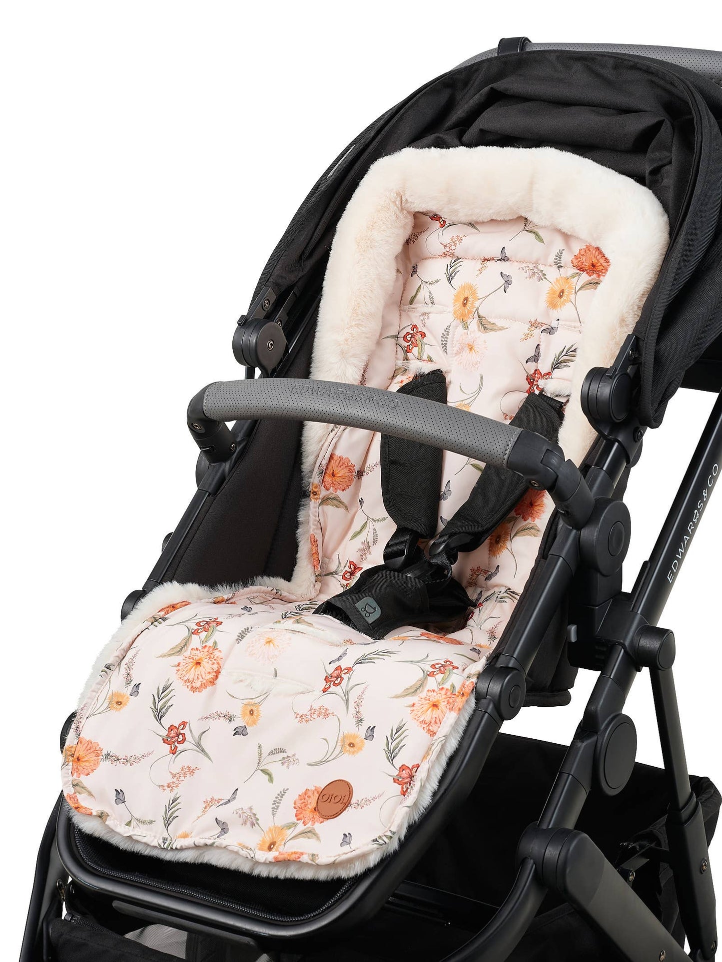OiOi - Cozy Fleece Pram Liner - Wildflower