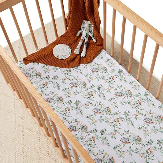 Snuggle Hunny - Eucalypt Organic Fitted Cot Sheet