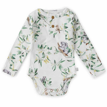 Snuggle Hunny Eucalypt Long Sleeve Organic Bodysuit