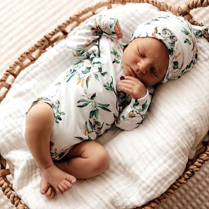 Snuggle Hunny Eucalypt Long Sleeve Organic Bodysuit