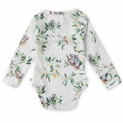 Snuggle Hunny Eucalypt Long Sleeve Organic Bodysuit