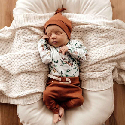 Snuggle Hunny Eucalypt Long Sleeve Organic Bodysuit