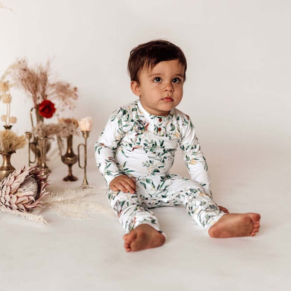 Snuggle Hunny Eucalypt Organic Growsuit