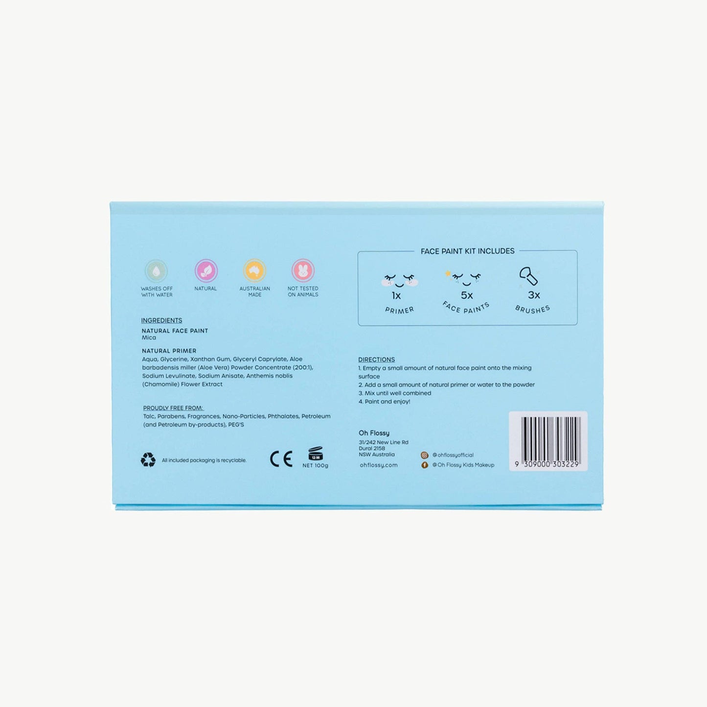 Oh Flossy - Oh Flossy Face Paint Set