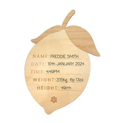 The Beige Collective - Hello I'm New Here Reversible Lemon Announcement Plaque