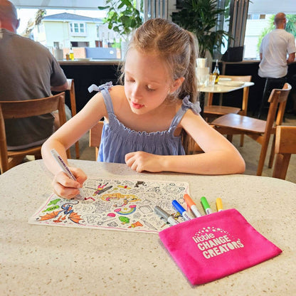 Little Change Creators - MAGIC! Mini Reusable Coloring Kit | Gift for Girls