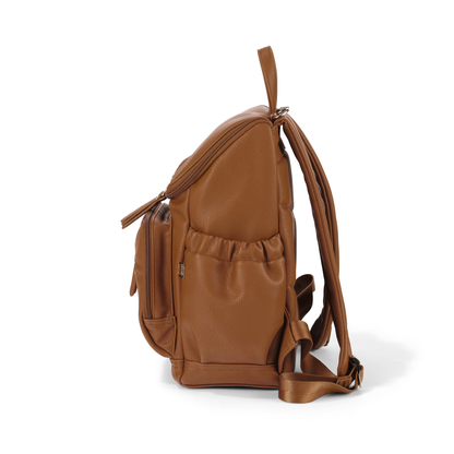 OiOi - Mini Signature Backpack - Chestnut Brown Vegan Leather