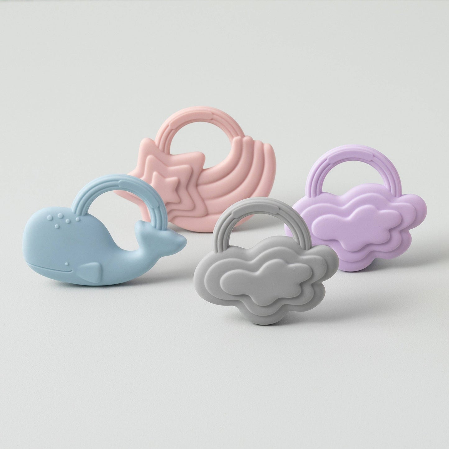 Living Textiles - 2pk Silicone Teether - Whale & Cloud