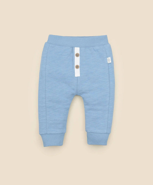 Lūmmi in Colour Babywear - Organic Cotton Button Pants - Sky Blue