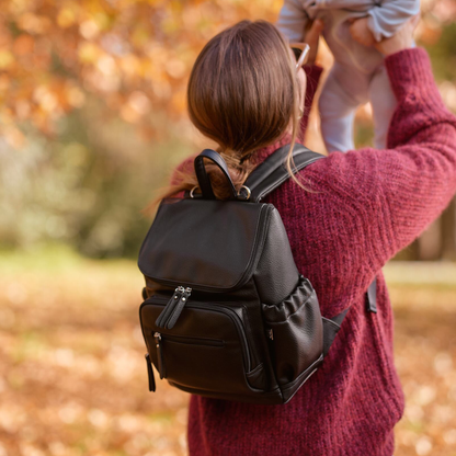 OiOi - Mini Signature Backpack - Black Vegan Leather