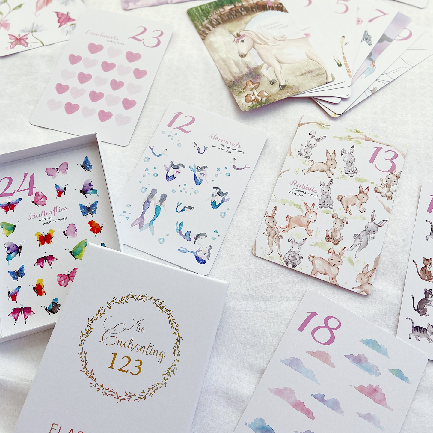 Adored Illustrations - The Enchanting 123 Flash Cards