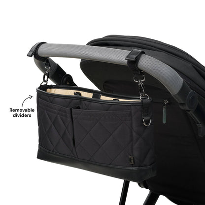 OiOi - Signature Pram Caddy - Black Diamond Quilt