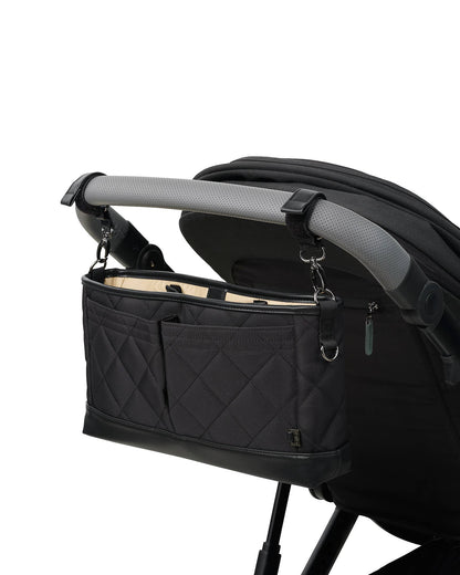 OiOi - Signature Pram Caddy - Black Diamond Quilt