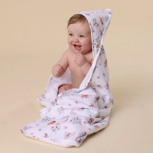 Snuggle Hunny - Fairy Garden Organic Hooded Baby Towel