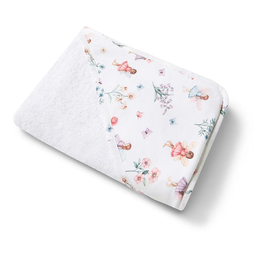 Snuggle Hunny - Fairy Garden Organic Hooded Baby Towel