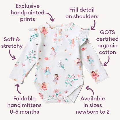 Fairy Garden LS Bodysuit detail