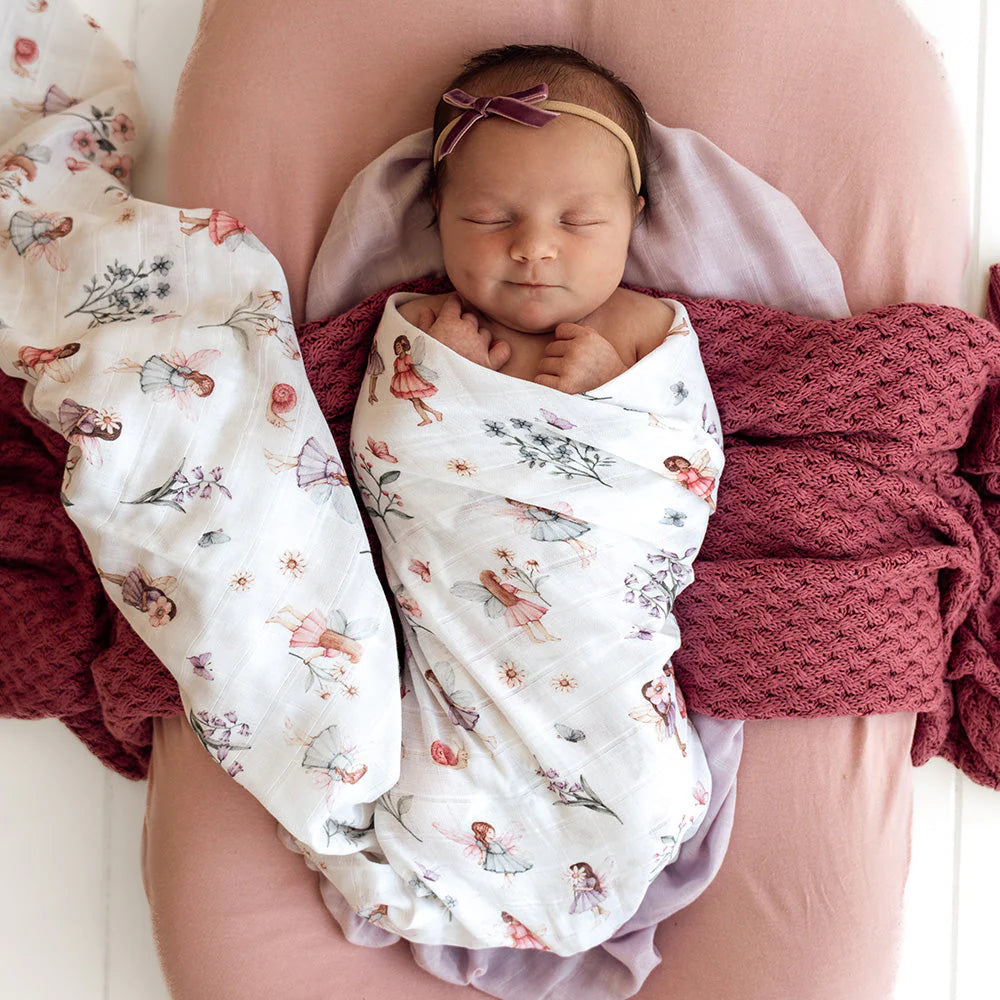 Snuggle Hunny - Fairy Garden Organic Muslin Wrap