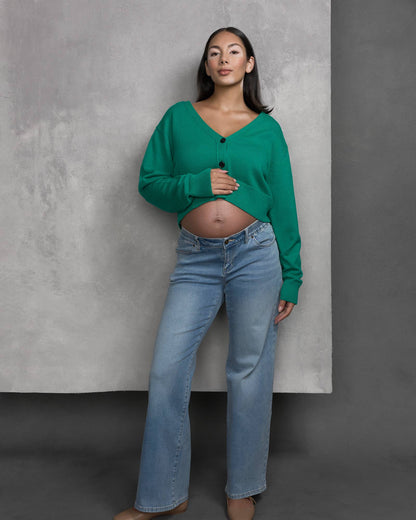 Soon Maternity - Heaven Straight Jeans - Mid Wash