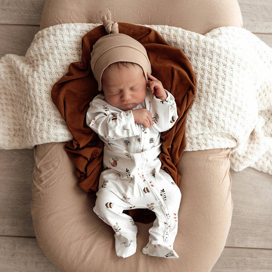 Snuggle Hunny - Garden Friends Organic Snuggle Sleepsuit Zip Footie