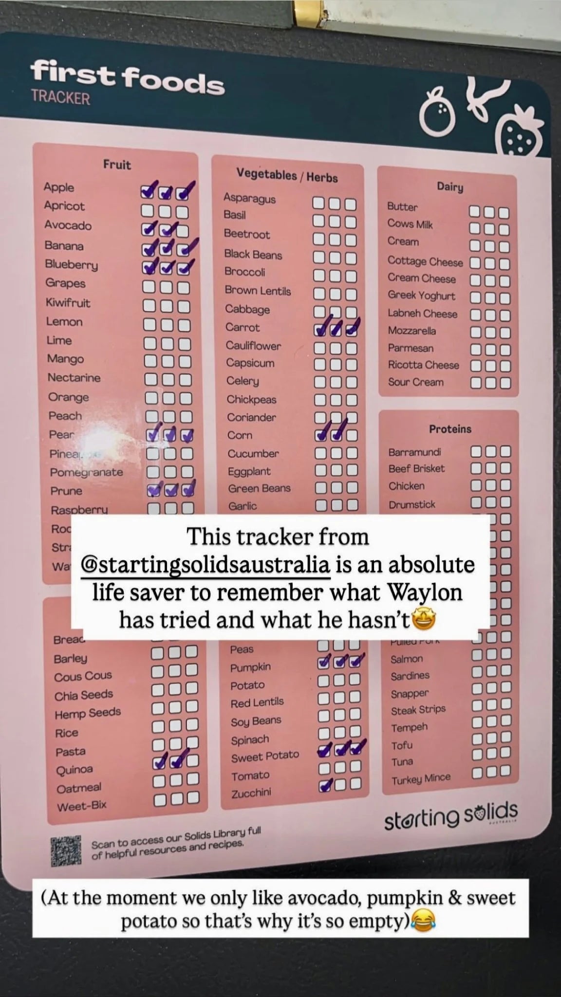 First Foods & Allergen Tracker Set