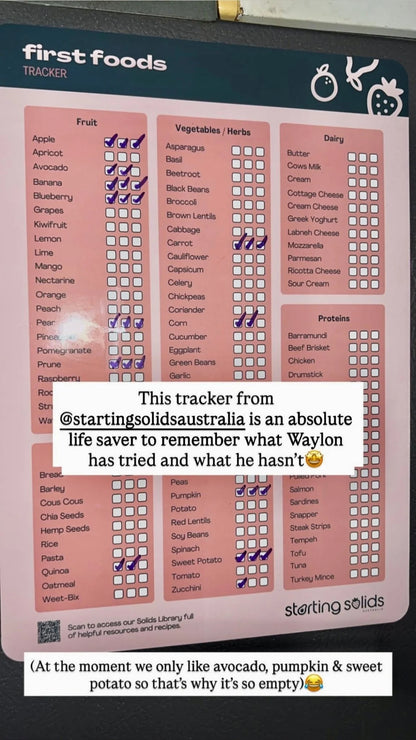 First Foods & Allergen Tracker Set