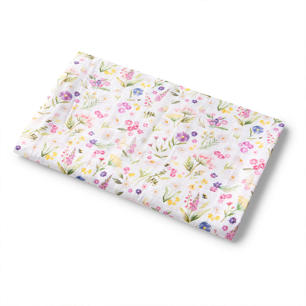 Snuggle Hunny Gracie organic muslin wrap flatlay