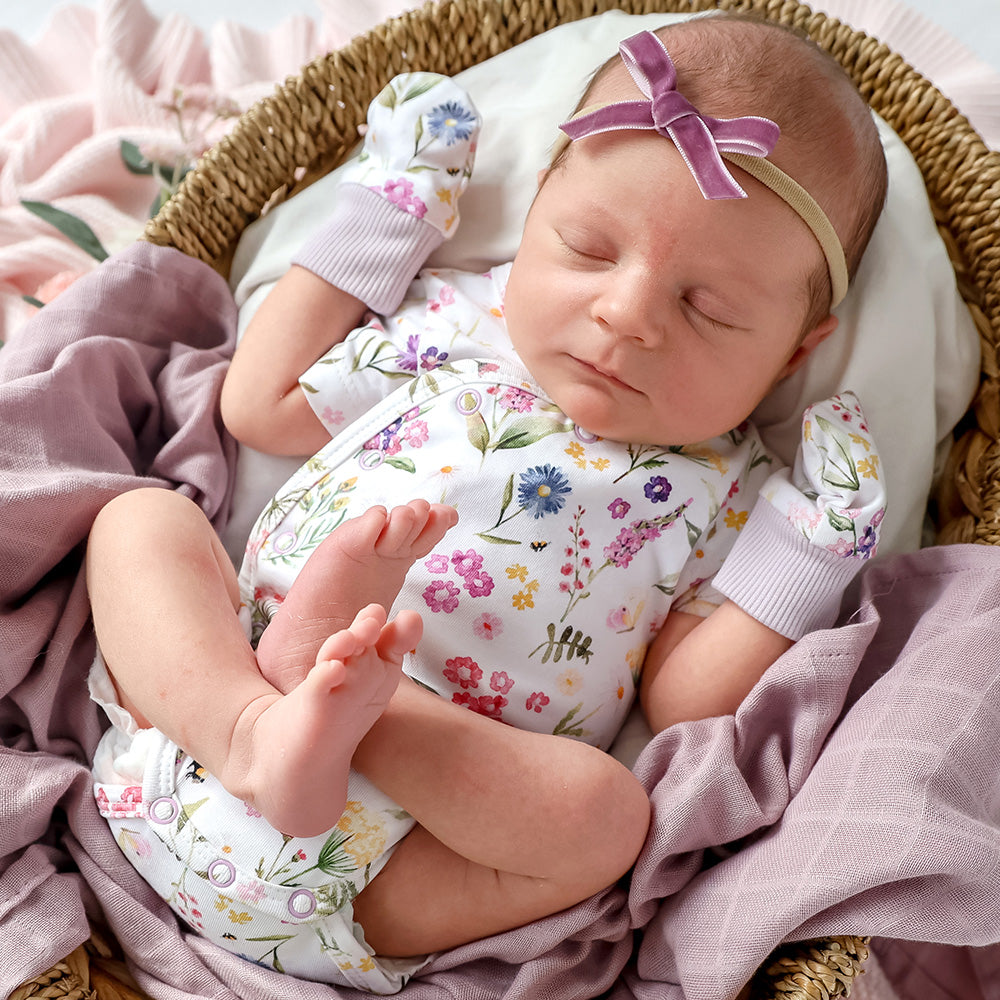 Snuggle Hunny Gracie kimono bodysuit lifestyle