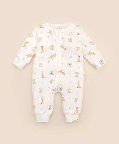 Lummi in Colour - Organic Cotton Growsuit - Kangaroo & Koala