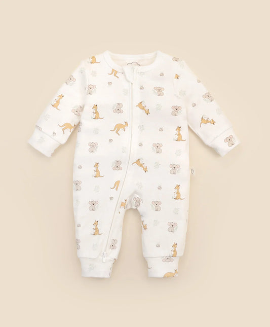 Lummi in Colour - Organic Cotton Growsuit - Kangaroo & Koala