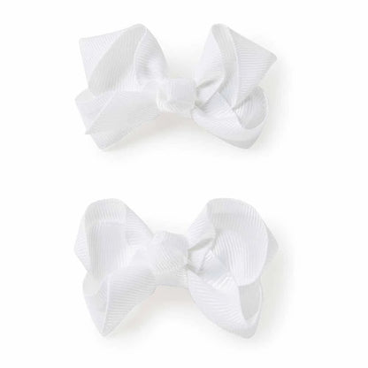 Snuggle Hunny - White Piggy Tail Hair Clips - Pair