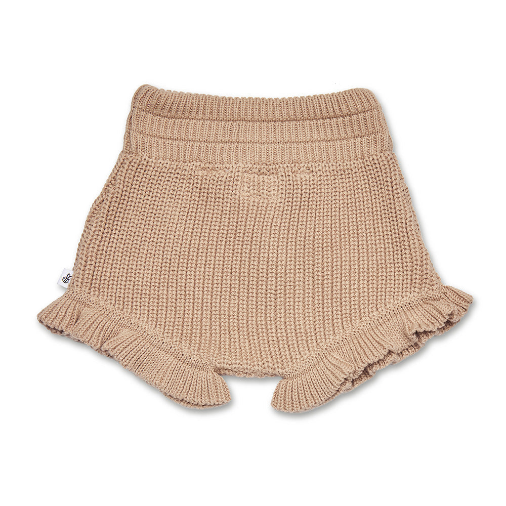 Hazelnut Knit Bloomers flatlay back