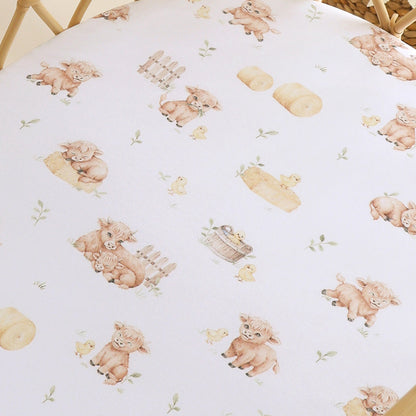 Snuggle Hunny Highland Cows change pad cover