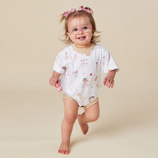 Snuggle Hunny - Ice Creams Organic Oversized Romper
