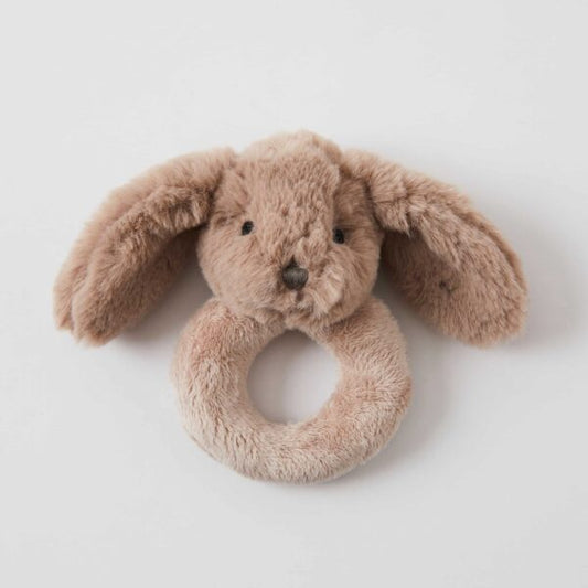 Jiggle & Giggle - Taupe Bunny Rattle