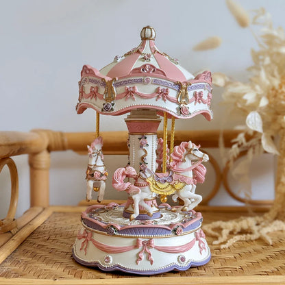 Pastel Spinning Horse Carousel With Music