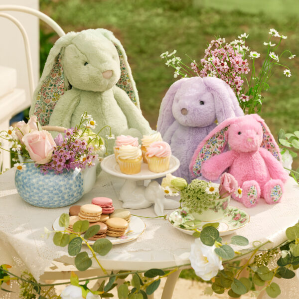 Jiggle & Giggle - Floral Sherbet Pink Bunny Rattle