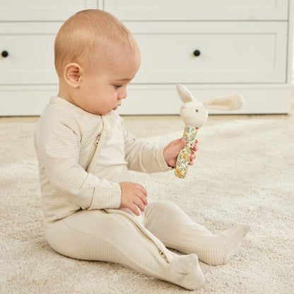 Jiggle & Giggle - Floral Bunny Stick Rattle