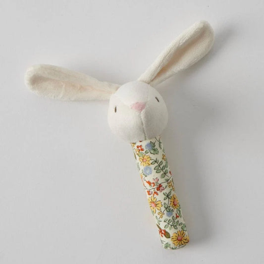 Jiggle & Giggle - Floral Bunny Stick Rattle