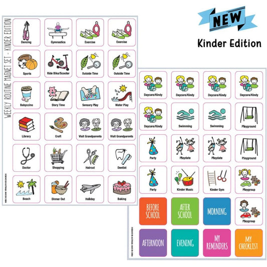 Weekly Routine Chart Set - Kinder Edition