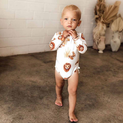 Snuggle Hunny - Lion Long Sleeve Organic Bodysuit